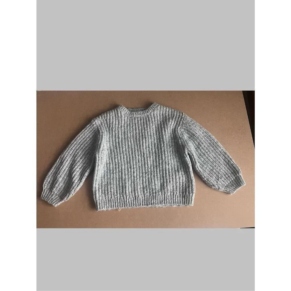 Zara Baby Girl gray /glitter sweater size 12-18 months
